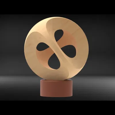 Điêu khắc hình học số 12 in nguyên khối