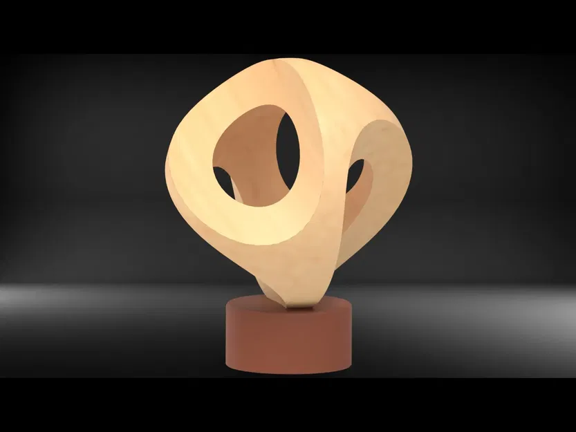 Điêu khắc hình học số 12 in nguyên khối - Image 3