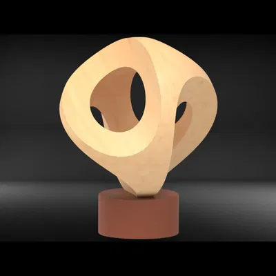 Điêu khắc hình học số 12 in nguyên khối