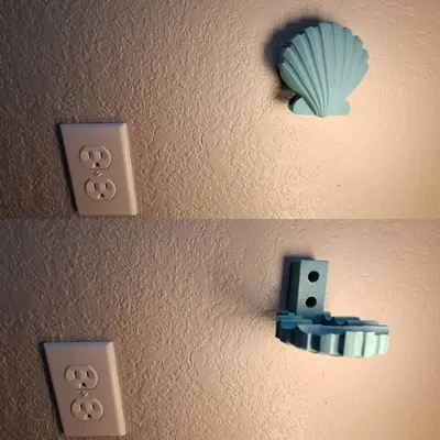 Giá đỡ khăn tắm thiết kế hình vỏ sò gập lại