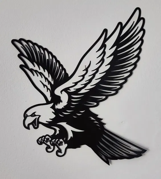 Trang trí tường nghệ thuật với họa tiết đại bàng - Image 1