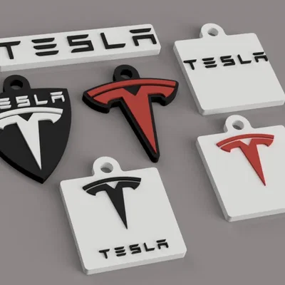 Móc khóa Tesla với nhiều màu sắc cho tín đồ Tesla