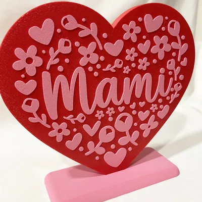 Trái tim ngày của mẹ Mami nhiều màu sắc