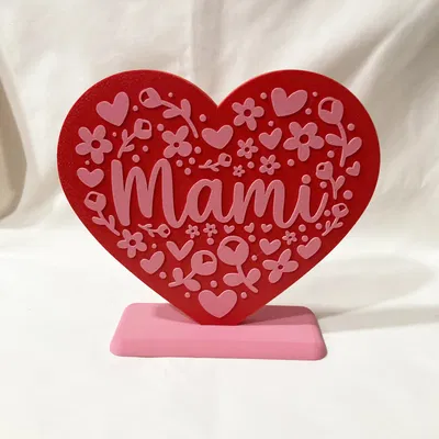 Trái tim ngày của mẹ Mami nhiều màu sắc