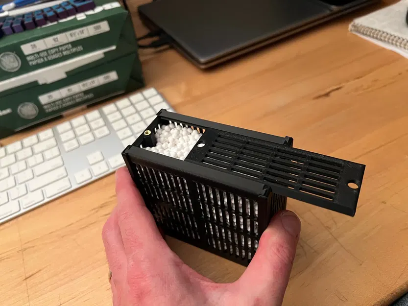 Hộp chứa chất hút ẩm hình chữ nhật cao lớn với phễu - Image 3