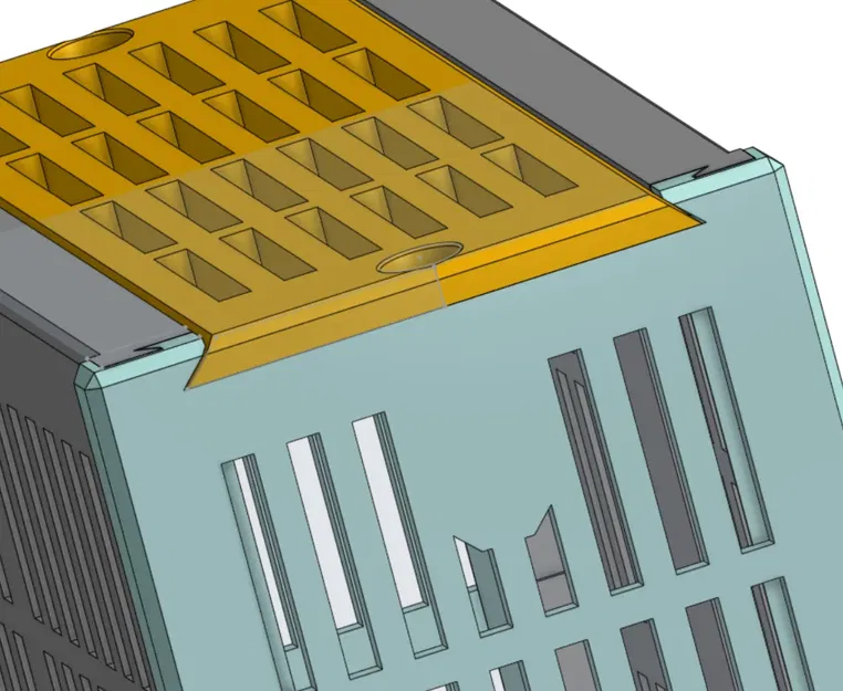 Hộp chứa chất hút ẩm hình chữ nhật cao lớn với phễu - Image 8