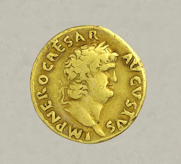 Đồng tiền vàng Nero Aureus của La Mã - Image 1