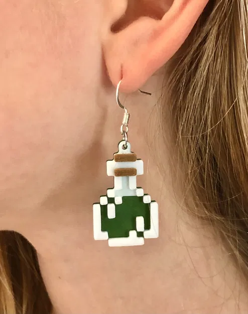 Bông tai potion Minecraft nhiều màu sắc - Image 1