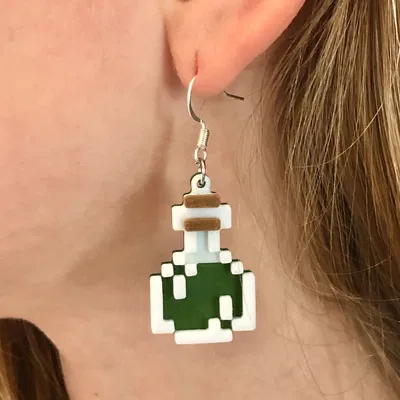 Bông tai potion Minecraft nhiều màu sắc