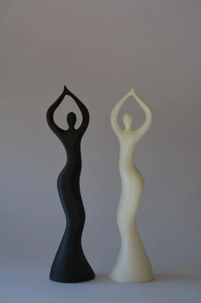 Tượng phụ nữ đang múa phong cách hiện đại tối giản - Image 1