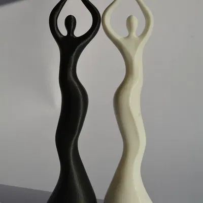 Tượng phụ nữ đang múa phong cách hiện đại tối giản