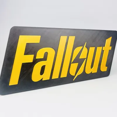 Biểu tượng Fallout treo tường với tùy chọn lỗ gắn kết
