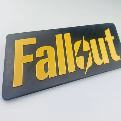 Biểu tượng Fallout treo tường với tùy chọn lỗ gắn kết