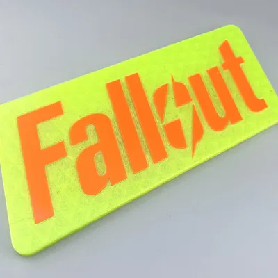 Biểu tượng Fallout treo tường với tùy chọn lỗ gắn kết