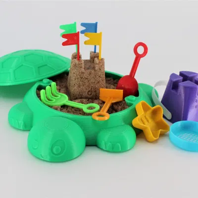 Công cụ xây lâu đài cát Kinetic cho hộp cát Retro Turtle