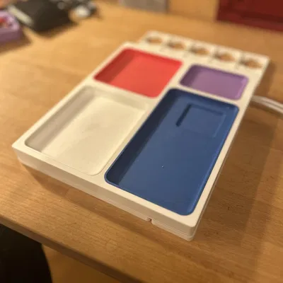 Giá đỡ sạc AirPods và điện thoại theo tiêu chuẩn Gridfinity