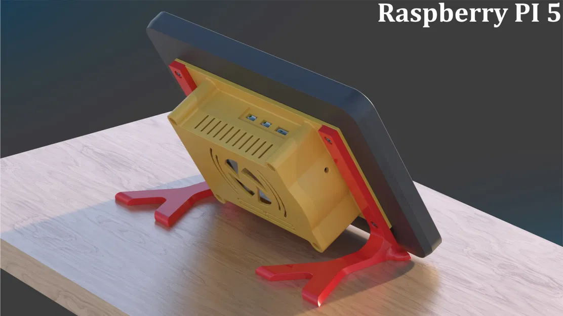 Vỏ cho màn hình cảm ứng Raspberry Pi 2 với giá đỡ điều chỉnh - Image 2