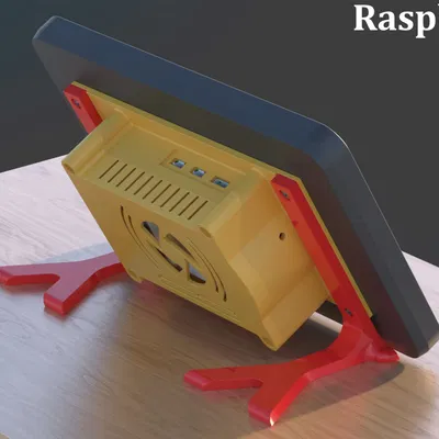 Vỏ cho màn hình cảm ứng Raspberry Pi 2 với giá đỡ điều chỉnh