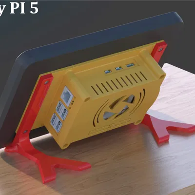 Vỏ cho màn hình cảm ứng Raspberry Pi 2 với giá đỡ điều chỉnh