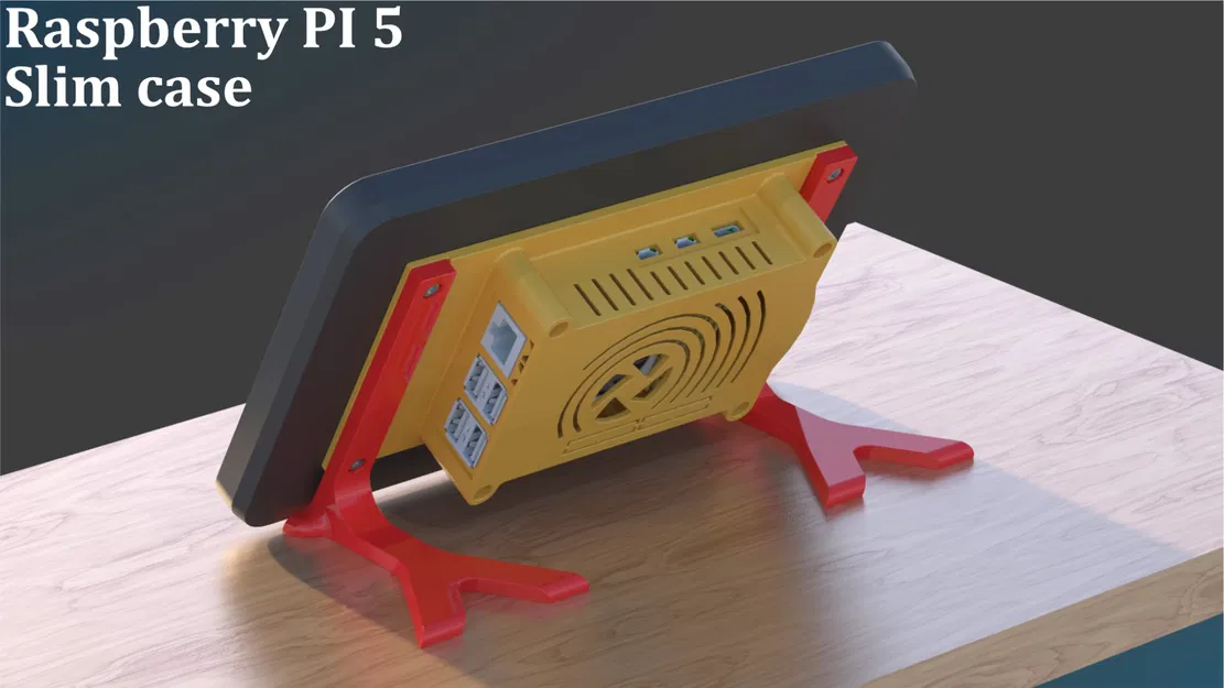 Vỏ cho màn hình cảm ứng Raspberry Pi 2 với giá đỡ điều chỉnh - Image 5