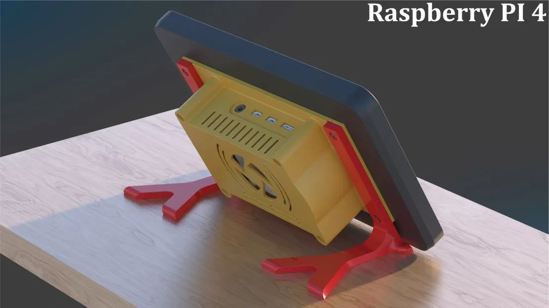 Vỏ cho màn hình cảm ứng Raspberry Pi 2 với giá đỡ điều chỉnh - Image 6