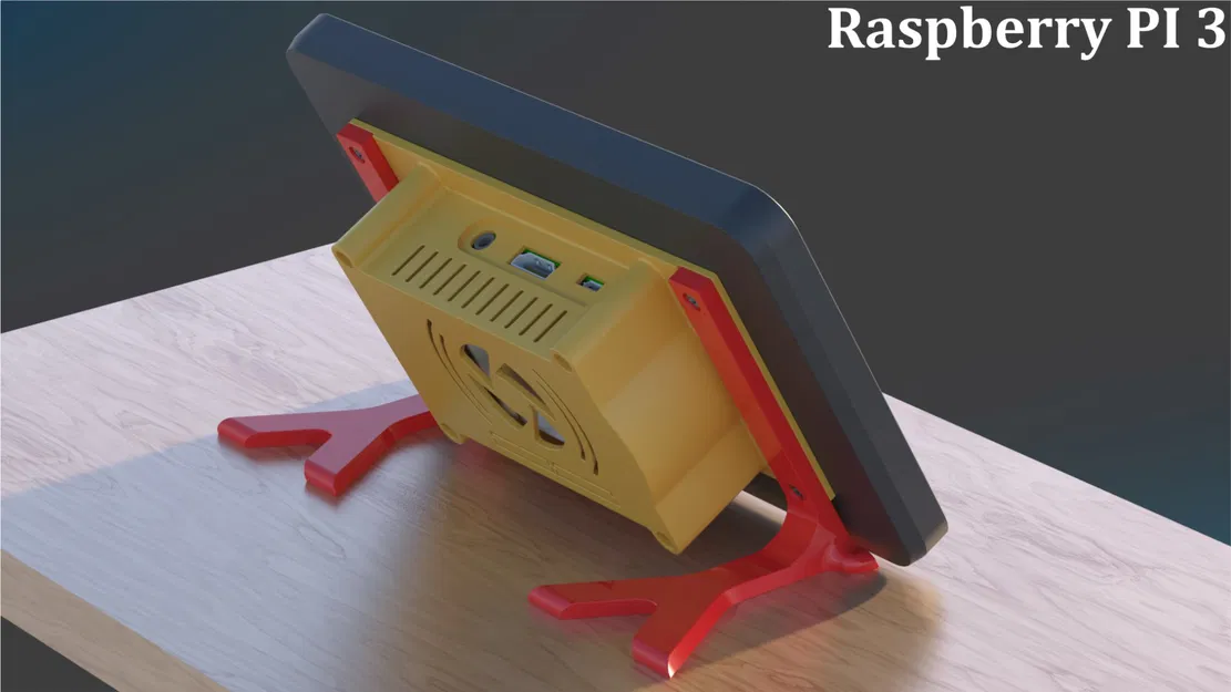 Vỏ cho màn hình cảm ứng Raspberry Pi 2 với giá đỡ điều chỉnh - Image 8