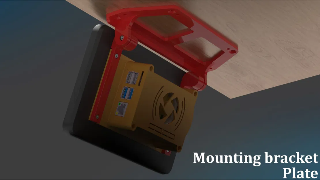 Vỏ cho màn hình cảm ứng Raspberry Pi 2 với giá đỡ điều chỉnh - Image 10