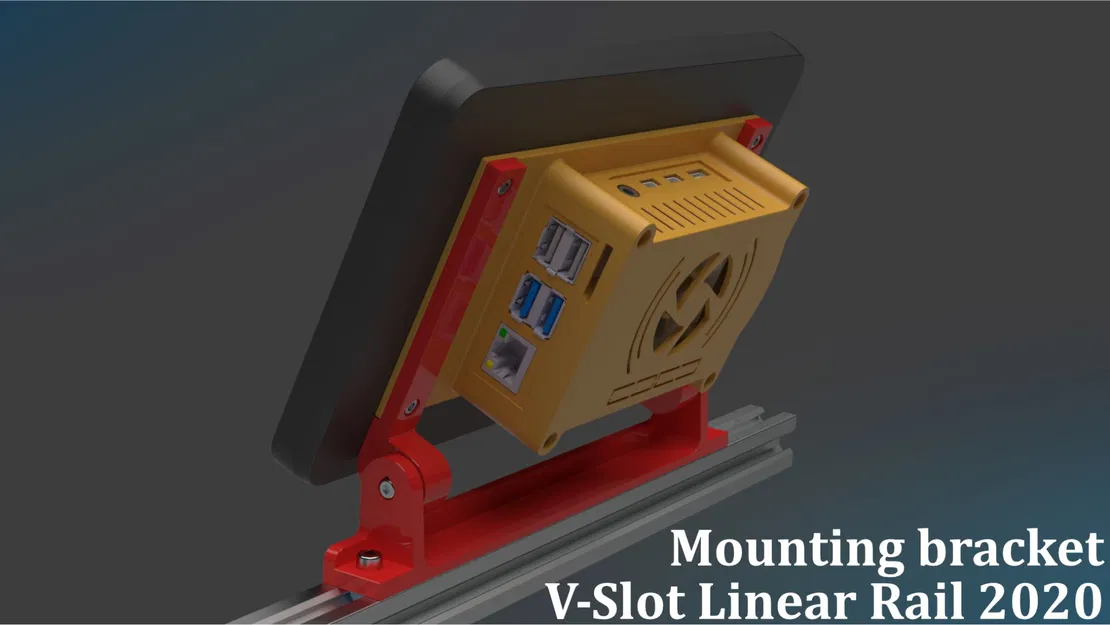 Vỏ cho màn hình cảm ứng Raspberry Pi 2 với giá đỡ điều chỉnh - Image 11