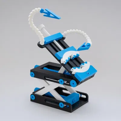 Bàn nâng điều chỉnh chiều cao với kẹp fractal 3D in hoàn toàn