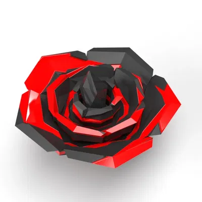 Hoa hồng kết hợp với pha lê in 3D độc đáo