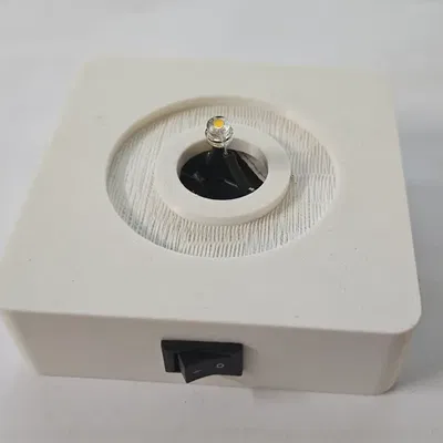 Quả cầu lithophane Giáng Sinh 'Snow' với đế cho pin AA