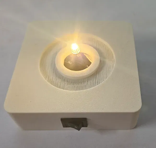 Quả cầu lithophane Giáng Sinh 'Snow' với đế cho pin AA - Image 4