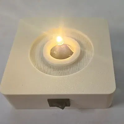 Quả cầu lithophane Giáng Sinh 'Snow' với đế cho pin AA