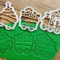 Bộ khuôn cắt bánh quy hình xe lửa Giáng Sinh của Ông Già Noel - Thumbnail 1