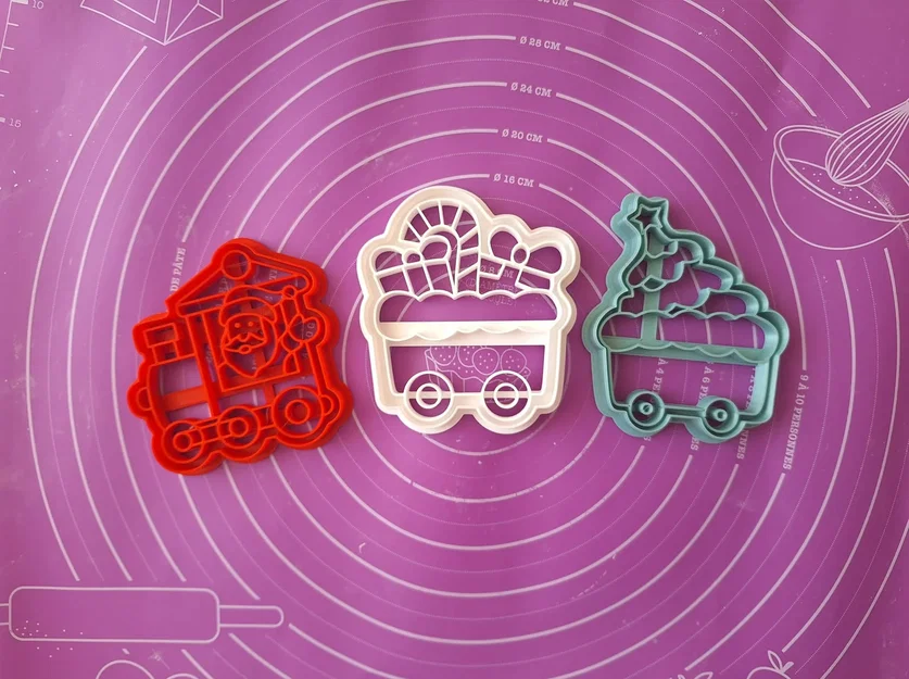 Bộ khuôn cắt bánh quy hình xe lửa Giáng Sinh của Ông Già Noel - Image 2