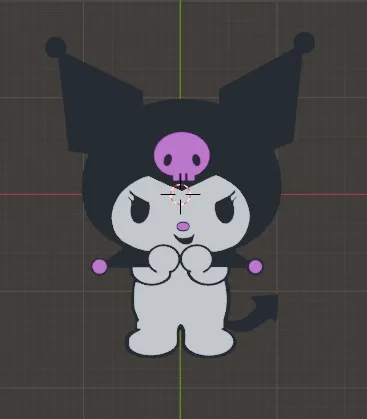 Móc khóa Kuromi từ Sanrio trong thế giới Hello Kitty - Image 1