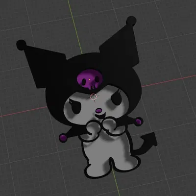 Móc khóa Kuromi từ Sanrio trong thế giới Hello Kitty