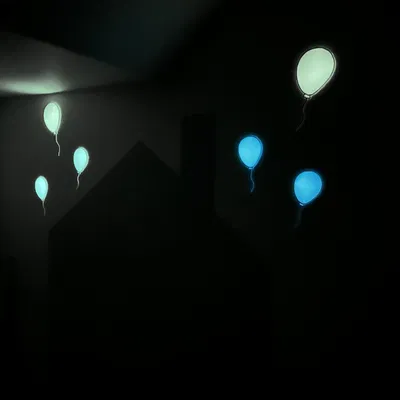 Mô hình bóng bay phát sáng trang trí phòng trẻ em