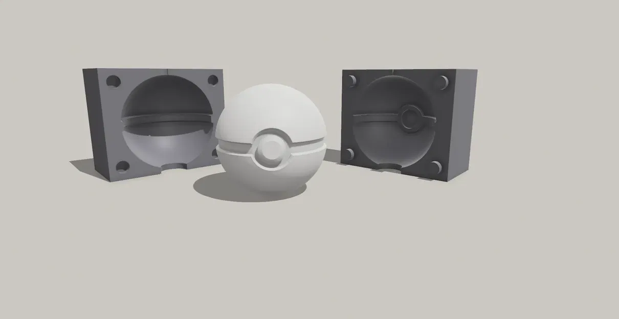 Khuôn làm nến hình Pokeball - Image 1
