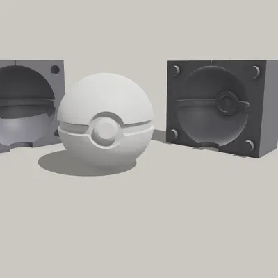 Khuôn làm nến hình Pokeball