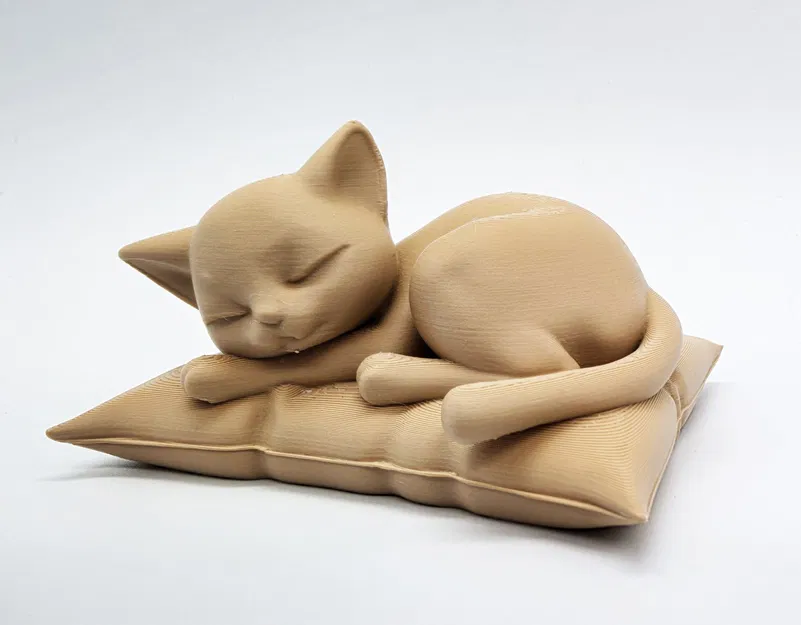 Mèo ngủ trên gối mềm mại - Image 1