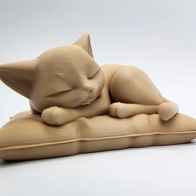 Mèo ngủ trên gối mềm mại