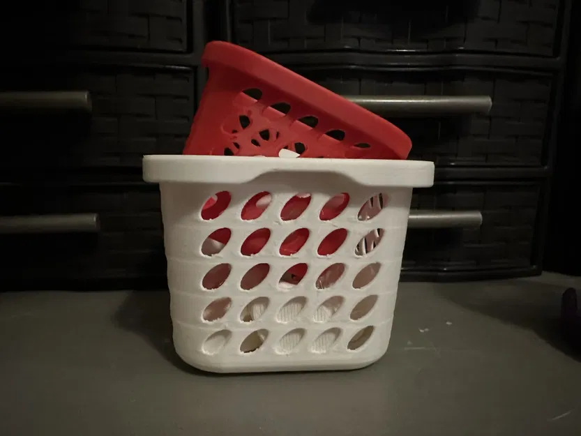 Giỏ giặt mini với lỗ hình oval - Image 1