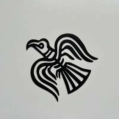 Nghệ thuật tường hình chim quạ Viking số 1