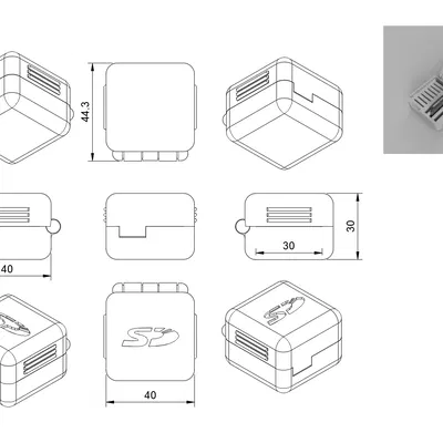 Hộp đựng thẻ nhớ MicroSD và SD 8 ngăn kích thước 4x4x3cm