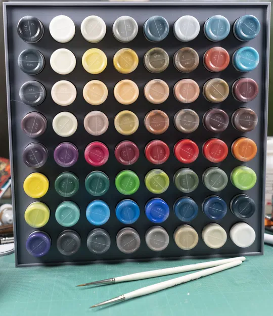 Giá đỡ và hộp đựng sơn cho chai 17ml - Image 1