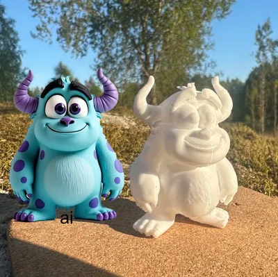 Bạn Bàn Sulley Dễ Thương Trong Phong Cách Tối Giản