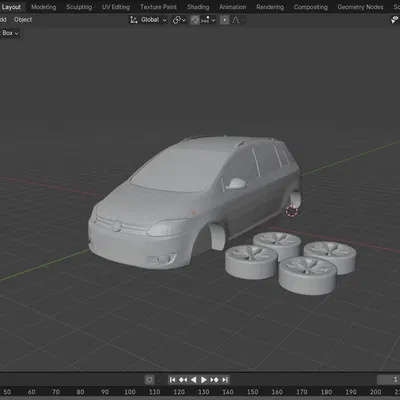 Mô hình xe Volkswagen Golf Plus 2012 in 3D có thể sử dụng được