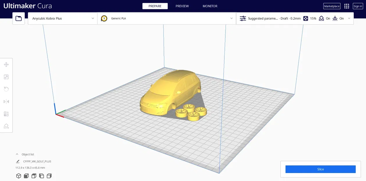 Mô hình xe Volkswagen Golf Plus 2012 in 3D có thể sử dụng được - Image 3