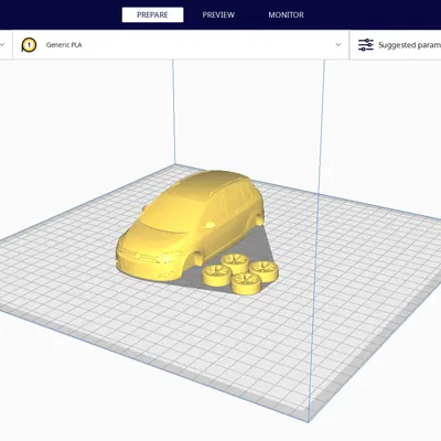 Mô hình xe Volkswagen Golf Plus 2012 in 3D có thể sử dụng được